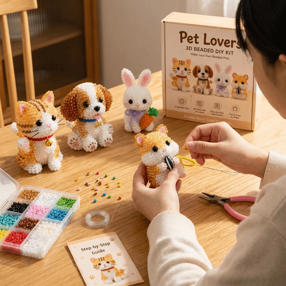 Art Craft Education - Kit Fai-da-Te per Ricamo con Perline