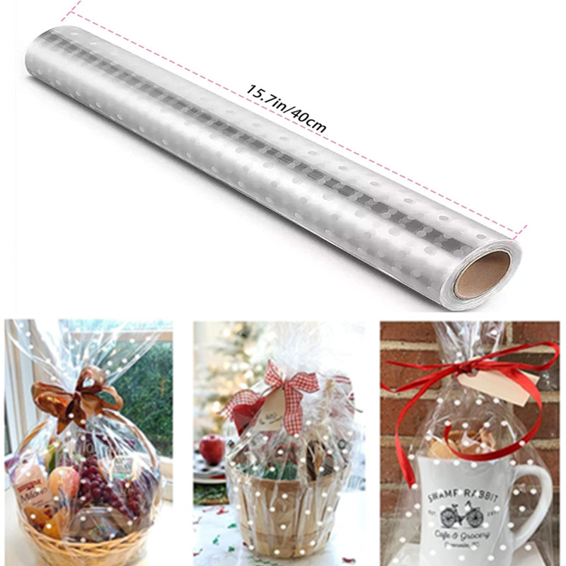 School Of Art X Craft - Sacchetti di Cellophane a pois bianchi,