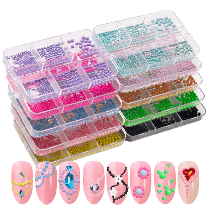 Craft And Art Difference - 6 diverse dimensioni Nail Art perline