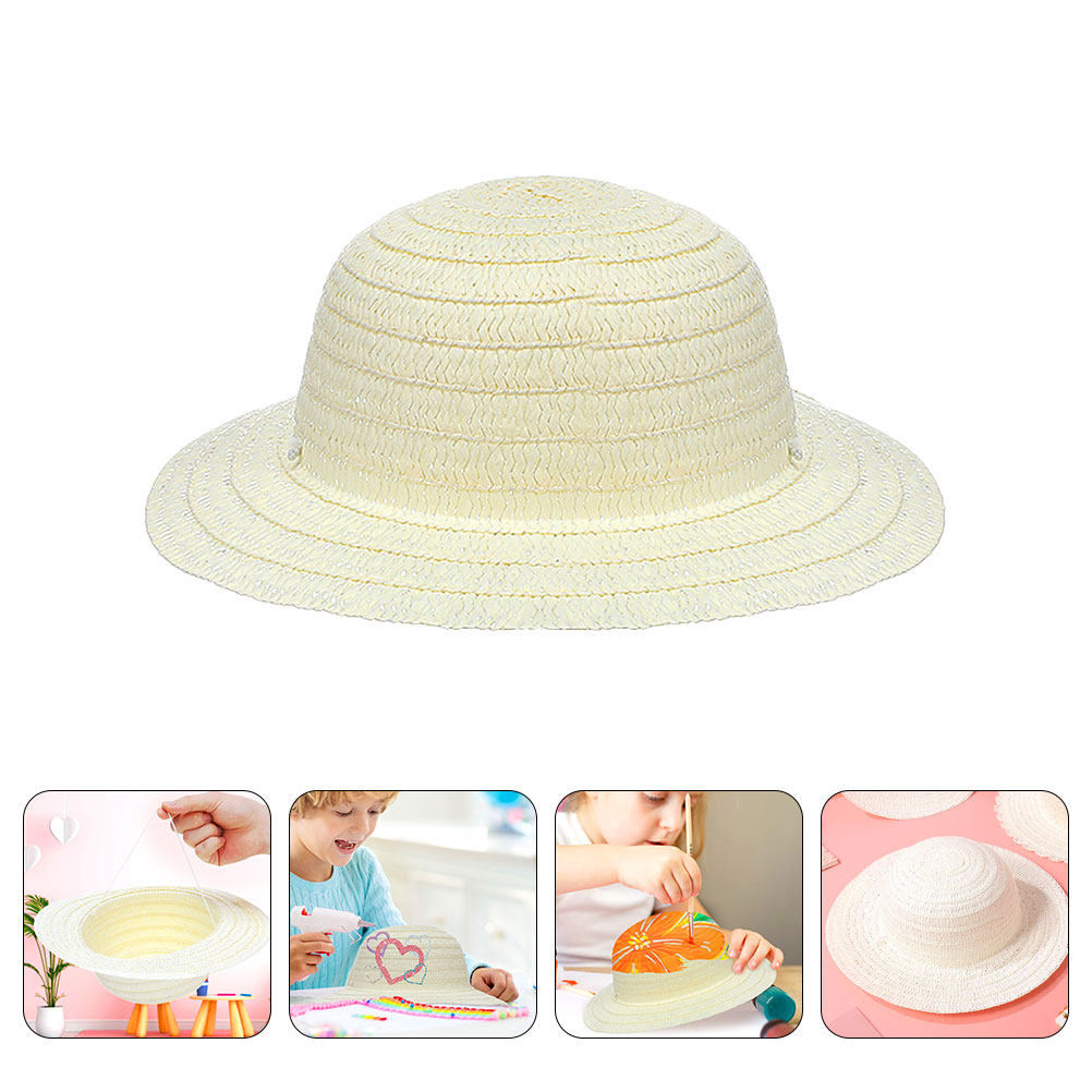 8 Cappelli di Paglia Bianchi p - Art Craft Painting recensione e prezzo