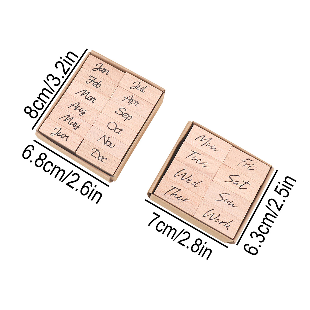 Set di Timbri in Legno per Mes - Rubber Stamp Blank recensione e prezzo