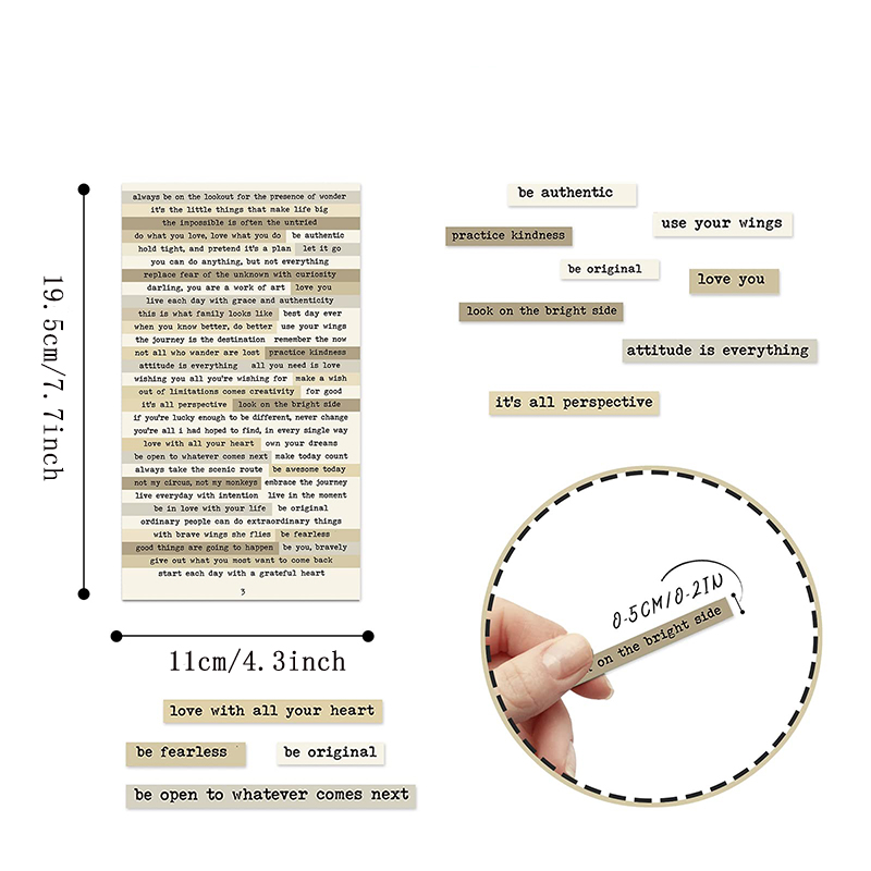8 adesivi con citazione di not - Art Craft Journal recensione e prezzo