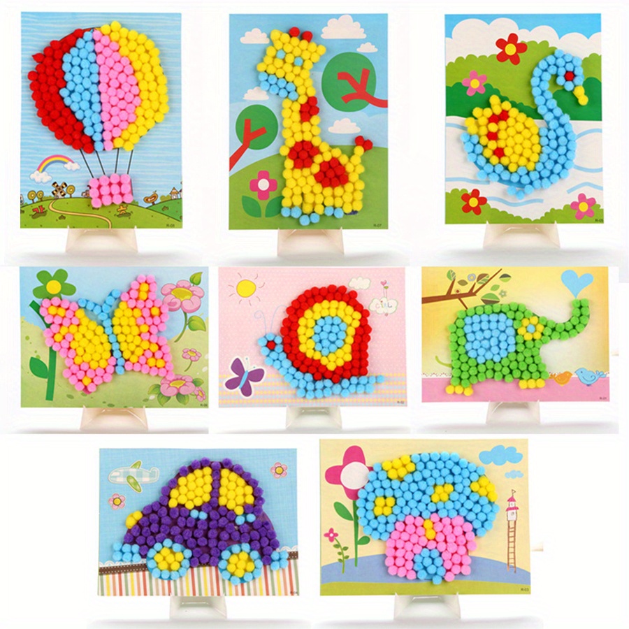 2 pz 16x21 cm Colorato Pom-Pom - Art Craft Painting recensione e prezzo