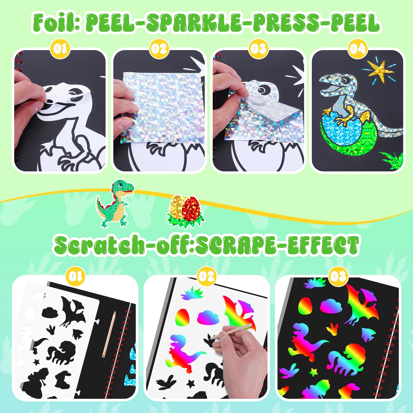 Libro da grattare con dinosaur - Art Craft Kits For Kids recensione e prezzo