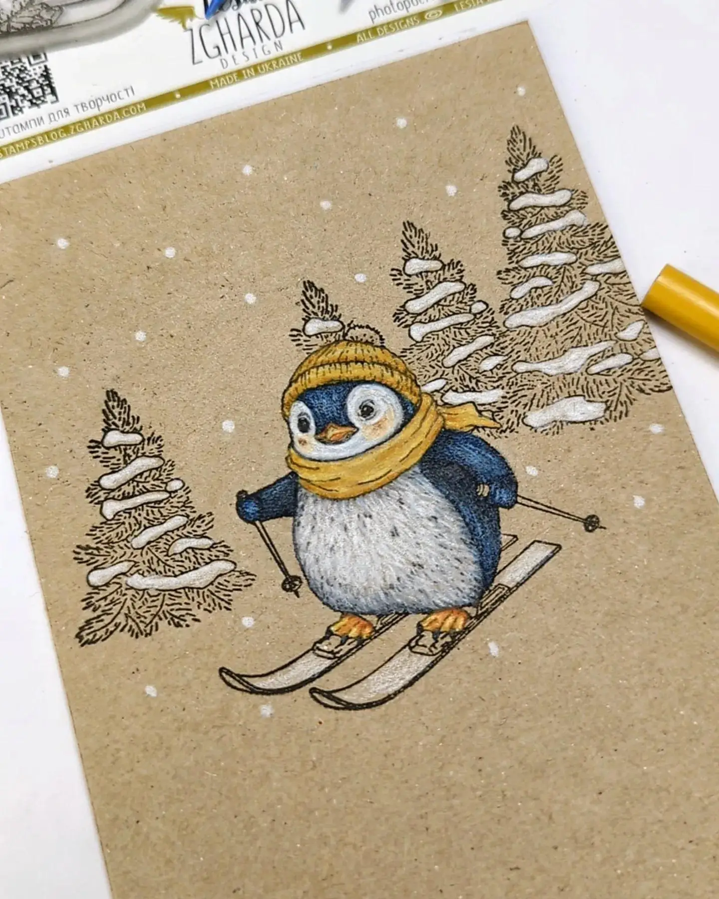 Pinguino cassetta postale scav - Rubber Stamp Blank recensione e prezzo