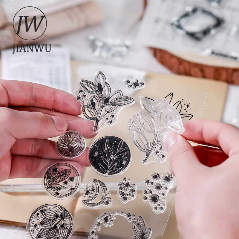 JIANWU minimalista nero bianco - Rubber Stamp Blank recensione e prezzo