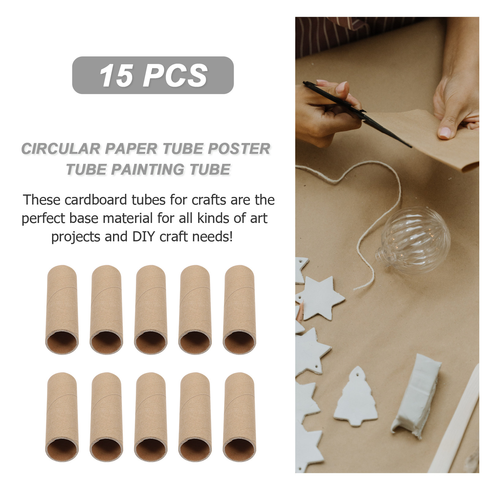 15 Tubi di Carta Kraft, Rotoli - Art Craft Youtube recensione e prezzo